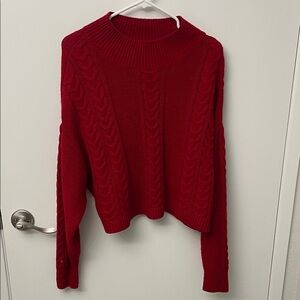 Iz Byer Vibrant Red Turtleneck Sweater